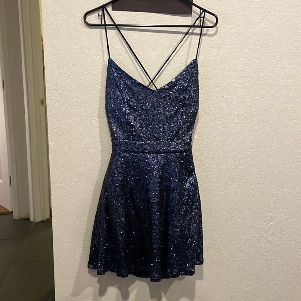 Sparkle dress navy blue